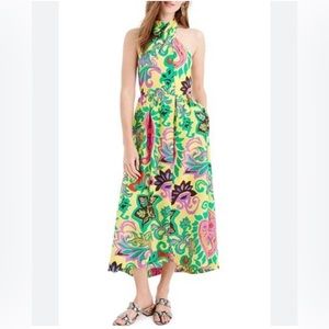 J. Crew Paisley Silk Maxi Sarong Dress